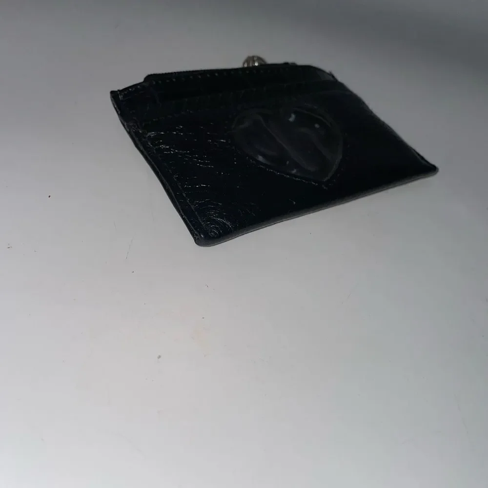 Brighton Black Leather Coin & Card Wallet